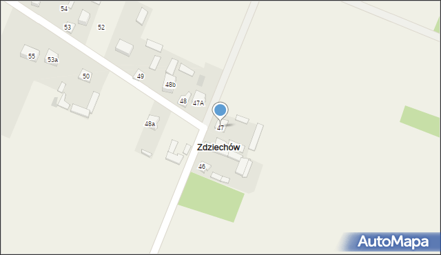 Zdziechów, Zdziechów, 47, mapa Zdziechów