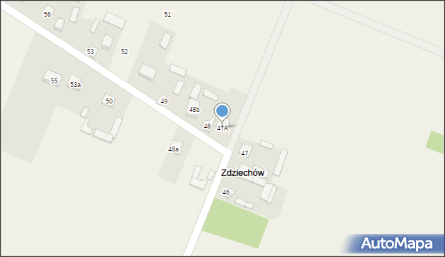 Zdziechów, Zdziechów, 47A, mapa Zdziechów