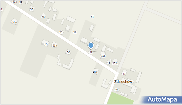 Zdziechów, Zdziechów, 49, mapa Zdziechów