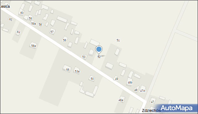 Zdziechów, Zdziechów, 52, mapa Zdziechów