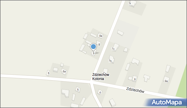 Zdziechów, Zdziechów, 7, mapa Zdziechów