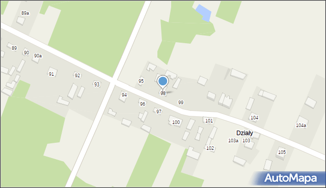 Zdziechów, Zdziechów, 98, mapa Zdziechów