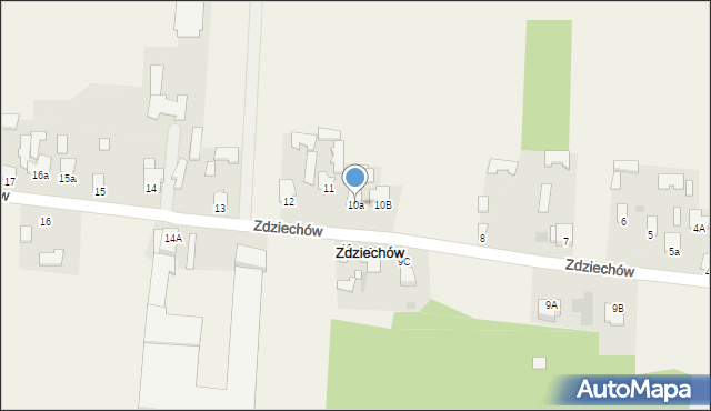 Zdziechów, Zdziechów, 10a, mapa Zdziechów