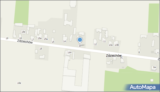 Zdziechów, Zdziechów, 13, mapa Zdziechów