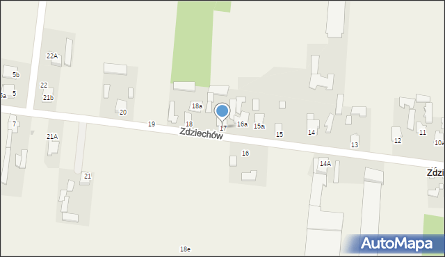 Zdziechów, Zdziechów, 17, mapa Zdziechów