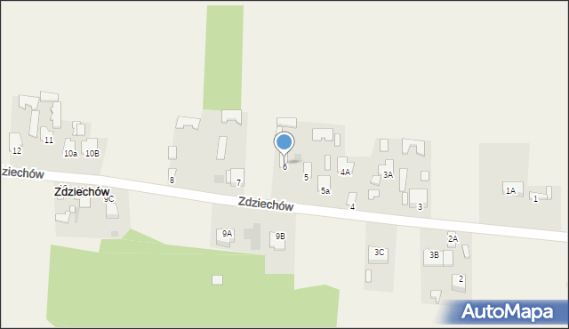 Zdziechów, Zdziechów, 6A, mapa Zdziechów