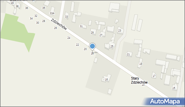 Zdziechów, Zdziechów, 18, mapa Zdziechów