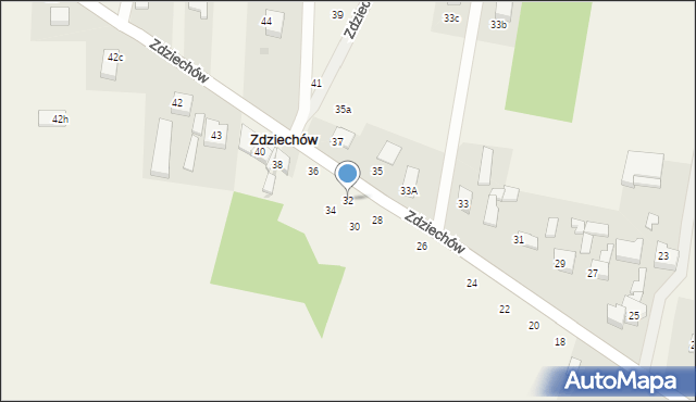 Zdziechów, Zdziechów, 32, mapa Zdziechów