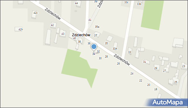 Zdziechów, Zdziechów, 34, mapa Zdziechów