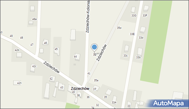 Zdziechów, Zdziechów, 39, mapa Zdziechów