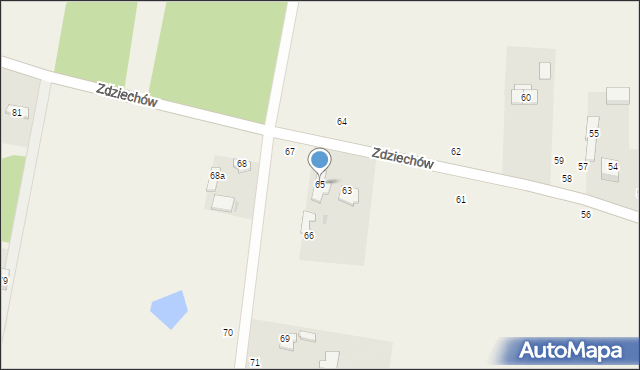 Zdziechów, Zdziechów, 65, mapa Zdziechów