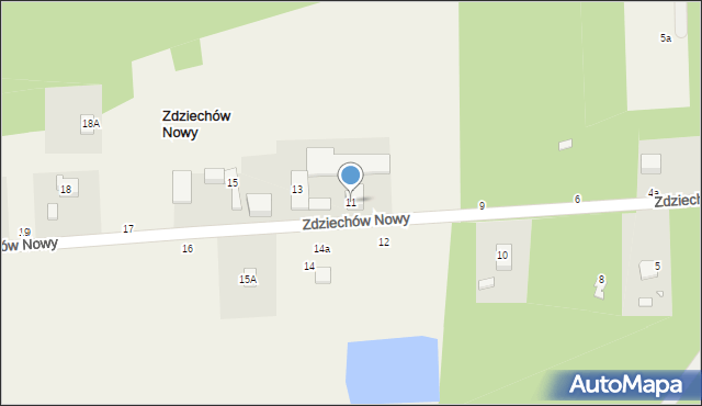 Zdziechów Nowy, Zdziechów Nowy, 11, mapa Zdziechów Nowy