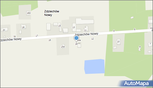 Zdziechów Nowy, Zdziechów Nowy, 14, mapa Zdziechów Nowy