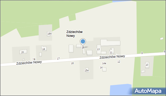 Zdziechów Nowy, Zdziechów Nowy, 15, mapa Zdziechów Nowy