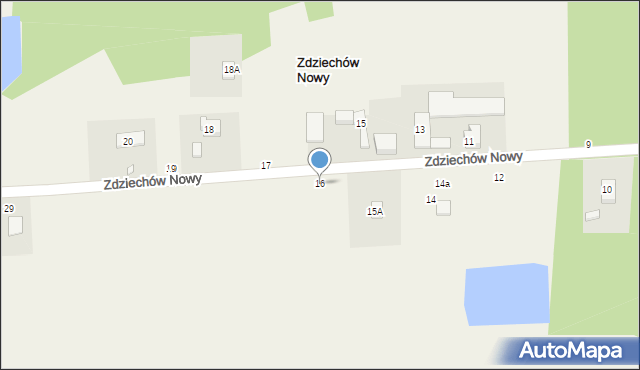 Zdziechów Nowy, Zdziechów Nowy, 16, mapa Zdziechów Nowy