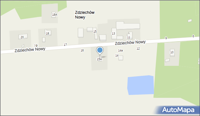 Zdziechów Nowy, Zdziechów Nowy, 16a, mapa Zdziechów Nowy