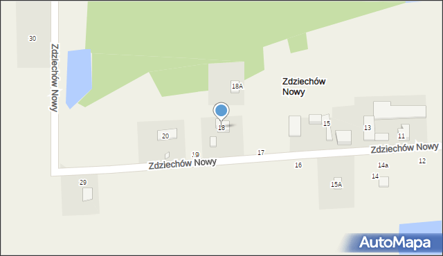 Zdziechów Nowy, Zdziechów Nowy, 18, mapa Zdziechów Nowy