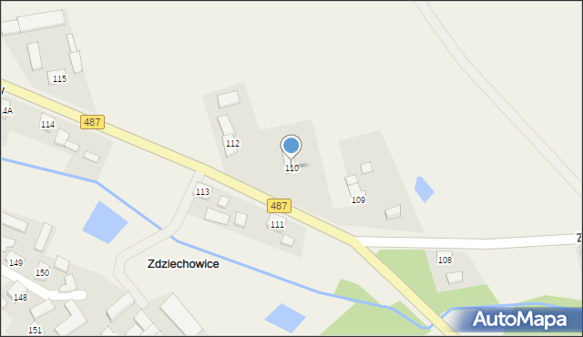 Zdziechowice, Zdziechowice, 110, mapa Zdziechowice