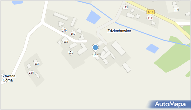 Zdziechowice, Zdziechowice, 152, mapa Zdziechowice