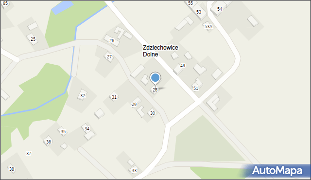 Zdziechowice, Zdziechowice, 28, mapa Zdziechowice