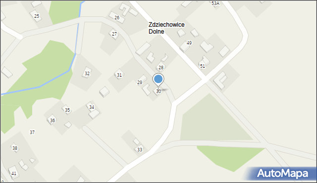 Zdziechowice, Zdziechowice, 30, mapa Zdziechowice