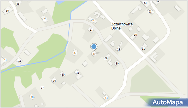 Zdziechowice, Zdziechowice, 31, mapa Zdziechowice