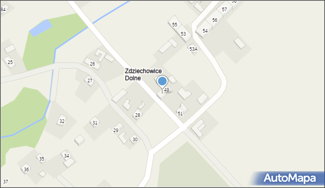 Zdziechowice, Zdziechowice, 50, mapa Zdziechowice