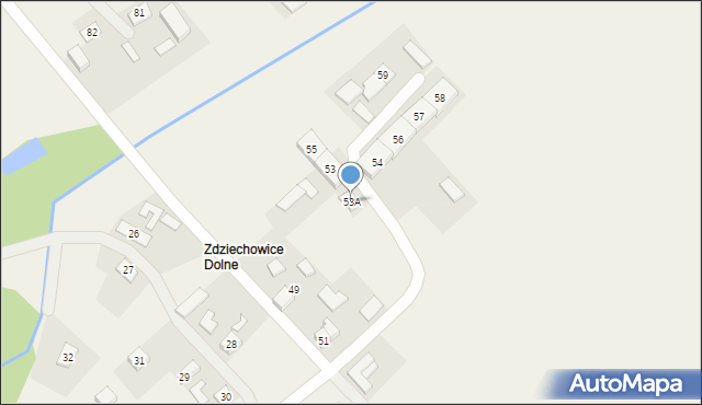 Zdziechowice, Zdziechowice, 53A, mapa Zdziechowice