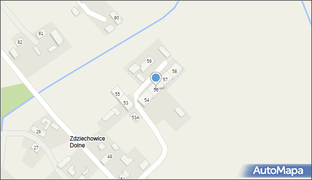 Zdziechowice, Zdziechowice, 56, mapa Zdziechowice