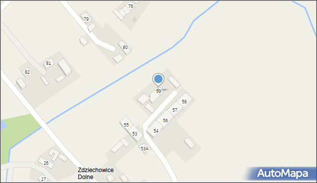 Zdziechowice, Zdziechowice, 59, mapa Zdziechowice