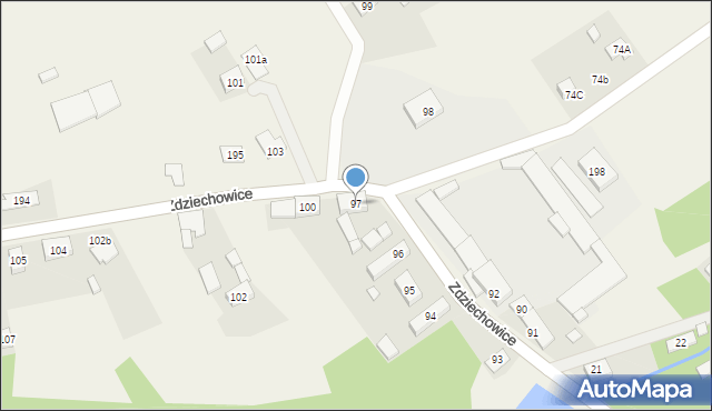 Zdziechowice, Zdziechowice, 97, mapa Zdziechowice