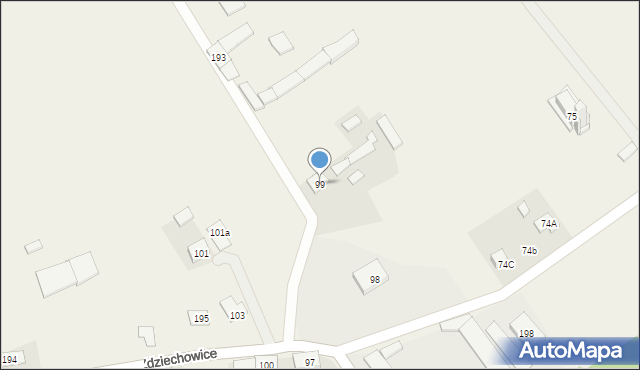 Zdziechowice, Zdziechowice, 99, mapa Zdziechowice