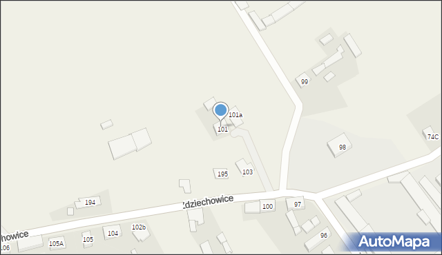 Zdziechowice, Zdziechowice, 99A, mapa Zdziechowice