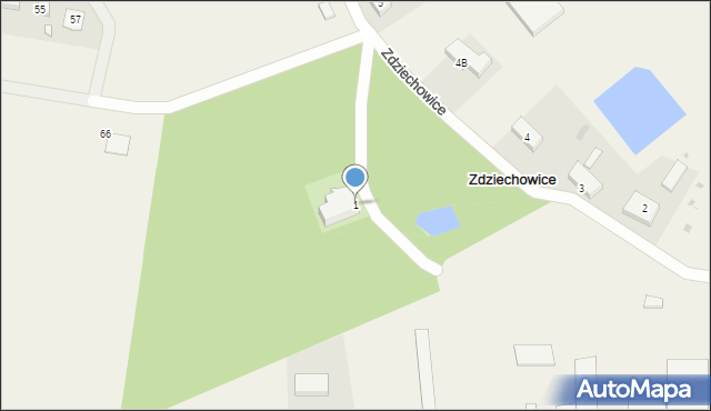 Zdziechowice, Zdziechowice, 1, mapa Zdziechowice