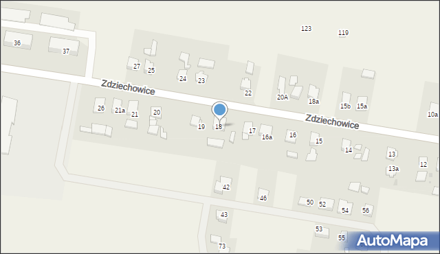 Zdziechowice, Zdziechowice, 18, mapa Zdziechowice