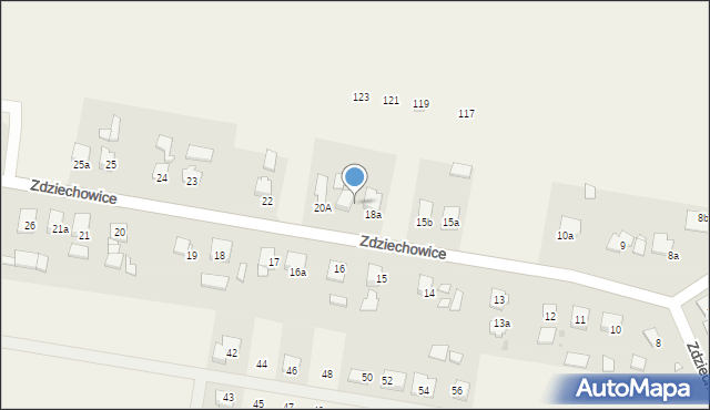 Zdziechowice, Zdziechowice, 19a, mapa Zdziechowice