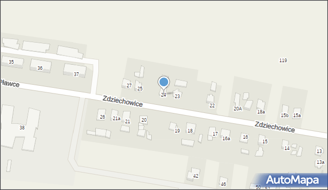 Zdziechowice, Zdziechowice, 24, mapa Zdziechowice