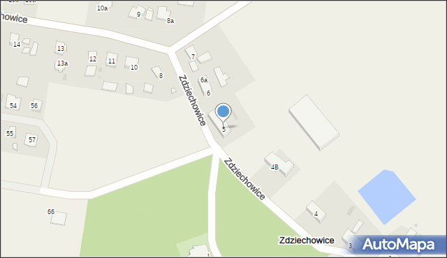 Zdziechowice, Zdziechowice, 5, mapa Zdziechowice