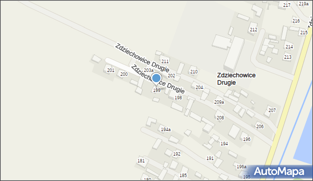 Zdziechowice Drugie, Zdziechowice Drugie, 199, mapa Zdziechowice Drugie