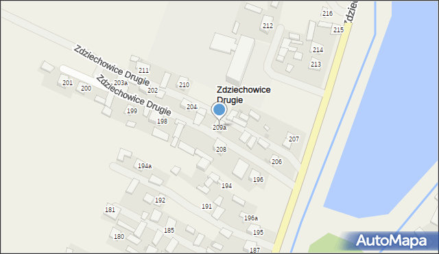 Zdziechowice Drugie, Zdziechowice Drugie, 209a, mapa Zdziechowice Drugie