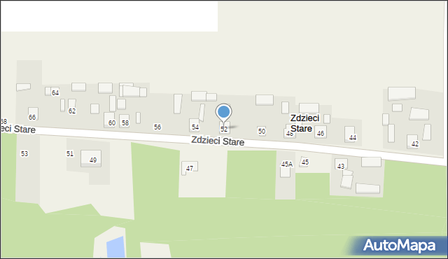 Zdzieci Stare, Zdzieci Stare, 52, mapa Zdzieci Stare