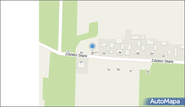 Zdzieci Stare, Zdzieci Stare, 92, mapa Zdzieci Stare