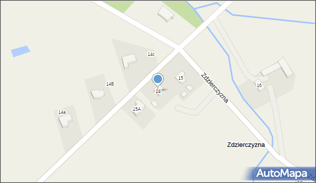 Zdzierczyzna, Zdzierczyzna, 14, mapa Zdzierczyzna