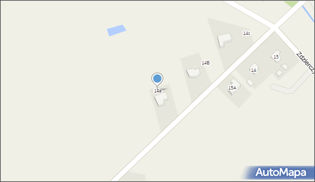 Zdzierczyzna, Zdzierczyzna, 14a, mapa Zdzierczyzna