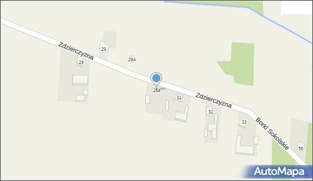 Zdzierczyzna, Zdzierczyzna, 28a, mapa Zdzierczyzna