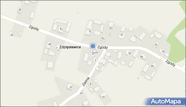 Zdzięsławice, Zdzięsławice, 10, mapa Zdzięsławice