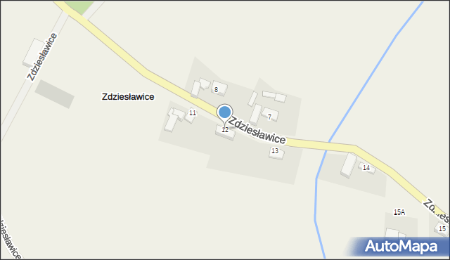 Zdziesławice, Zdziesławice, 12, mapa Zdziesławice