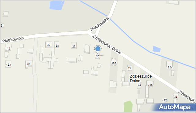 Zdzieszulice Dolne, Zdzieszulice Dolne, 36, mapa Zdzieszulice Dolne