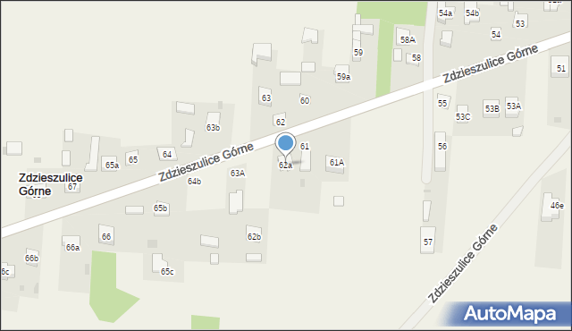Zdzieszulice Górne, Zdzieszulice Górne, 62a, mapa Zdzieszulice Górne