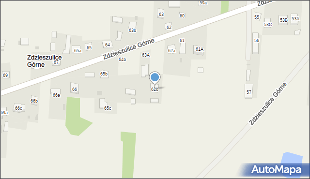 Zdzieszulice Górne, Zdzieszulice Górne, 62b, mapa Zdzieszulice Górne